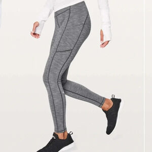 Lululemon Speed Up Tight *Full-On Luxtreme Brushed 28" - Heathered Deep Coal - 4